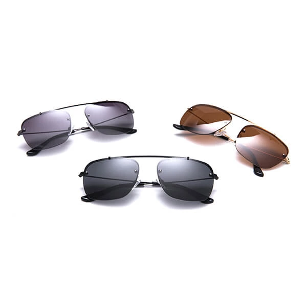Fashion Polarized Metal Frame Modern Men Womens Aviation Style UV400 Square Sunglasses