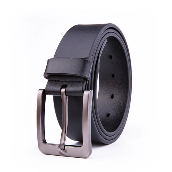 Wide Casual Dress Black Full Grain Genuine Leather Belt for Men