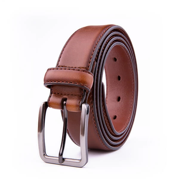 Adjustable Black Dress Genuine Leather Belt for Men