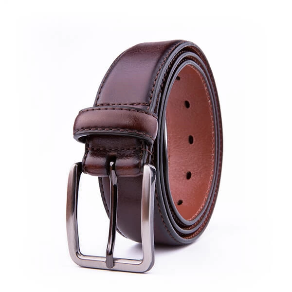 Adjustable Black Dress Genuine Leather Belt for Men