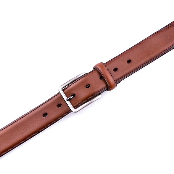 Adjustable Black Dress Genuine Leather Belt for Men