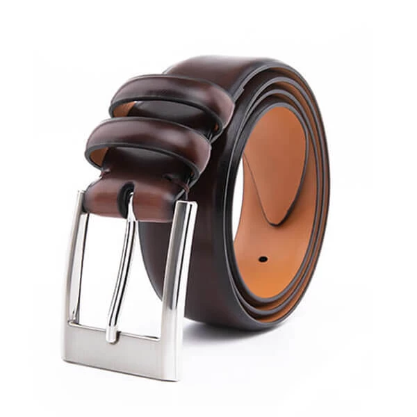 Vintage Classic Brown Genuine Leather Belt for Men