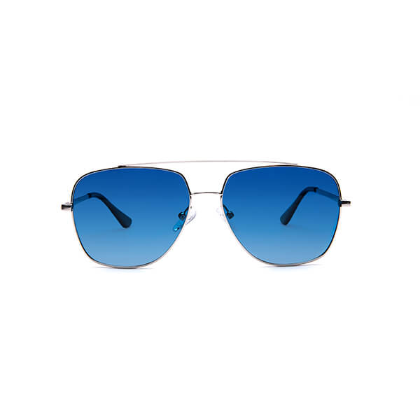 Mens Metal Aviation Pilot Sunglasses with Double  Bridge Polarized Lens 100% UV Protection