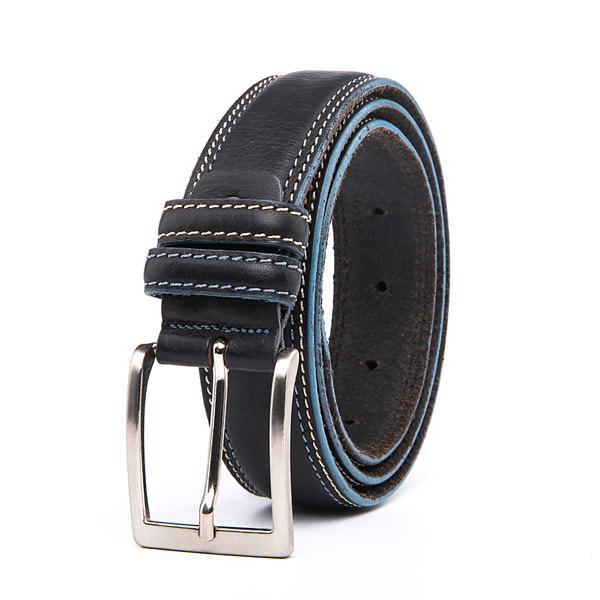 Casual Dress Black Full Grain Leather Mens Designer Belt
