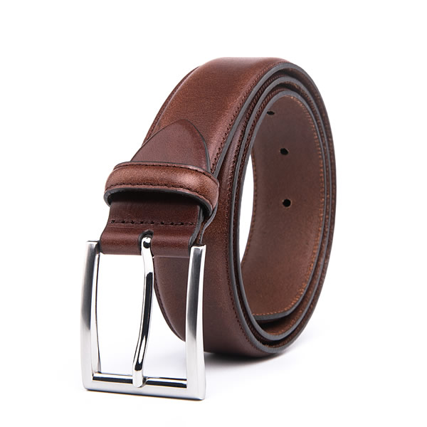 Adjustable Cognac Vintage Full Grain Genuine Leather Belt for Men ...