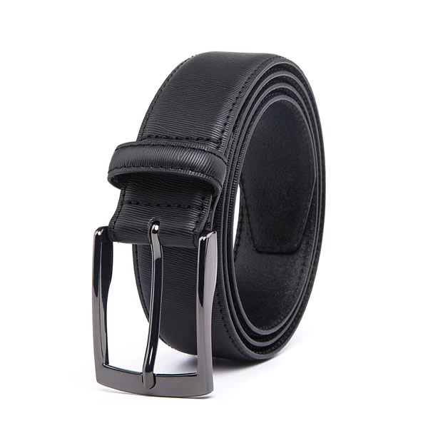 Black Dress Pure Genuine Leather Belt for Men