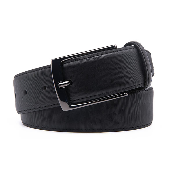 Black Dress Pure Genuine Leather Belt for Men