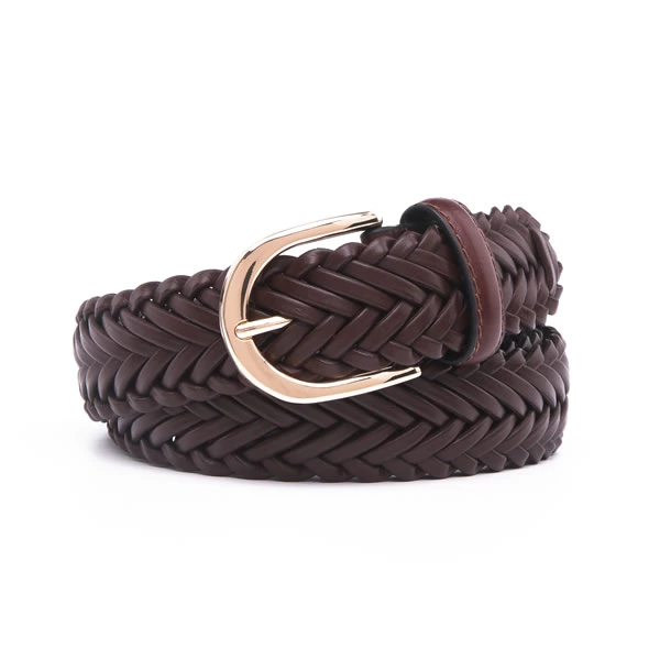 Ladies Braided Woven Leather Belts Handmade for Woman