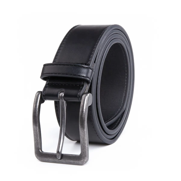 Causual Antique Black PU Leather Belt Men