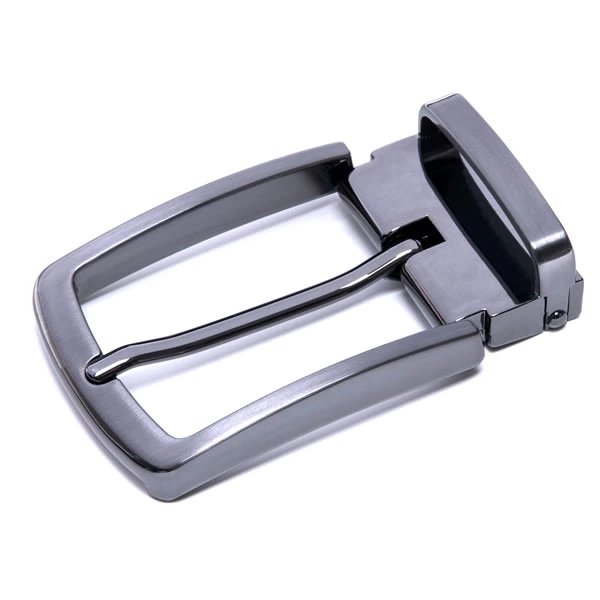 Leather Belt for Men Clip Metal Belt Buckle Black