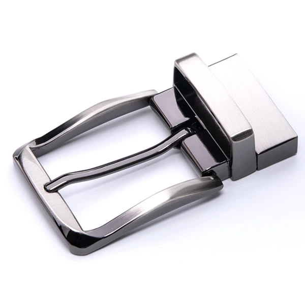 Leather Belt Removable Brushed Gun Metal Belt Pin Buckle Mens