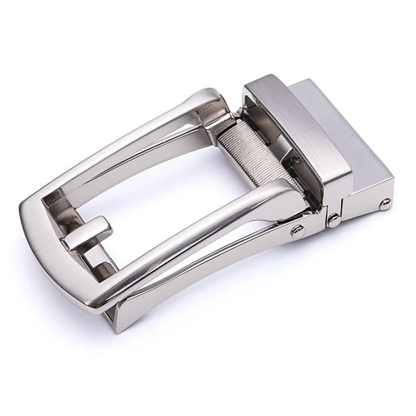 Zinc Alloy Brushed Silver Automatic Belt Buckle