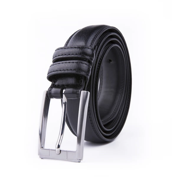 Dress Black Mens Genuine Leather Belt