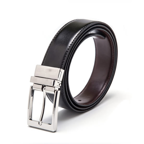 Black Brown Reversible Genuine Leather Belt Mens