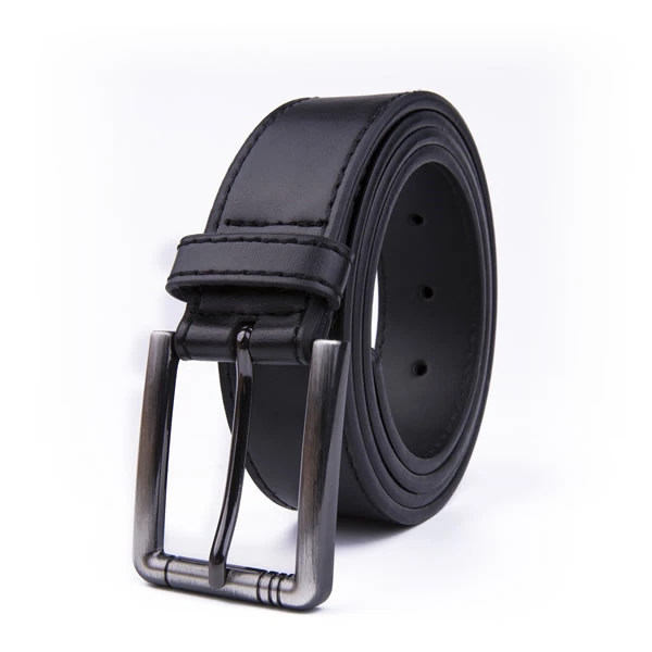 Official Dress Black Leather Belt Men