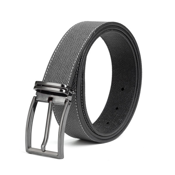 Dress Casual Clip Reversible Mens Genuine Leather Belt