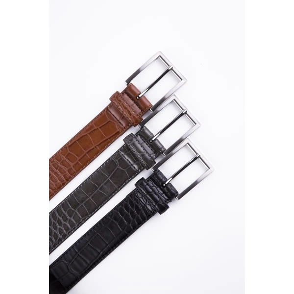 Black Crocodile Genuine Men Leather Belt