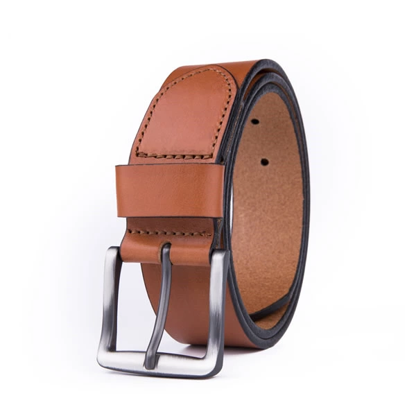 Casual Italian Top Grain Leather Belt Brown Leather Belt Men
