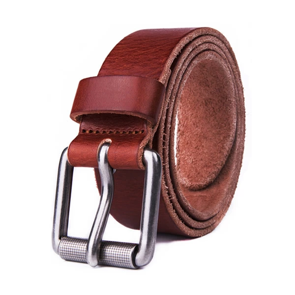 Wide Retro Casual Western Black Full Grian Leather Mens Belt