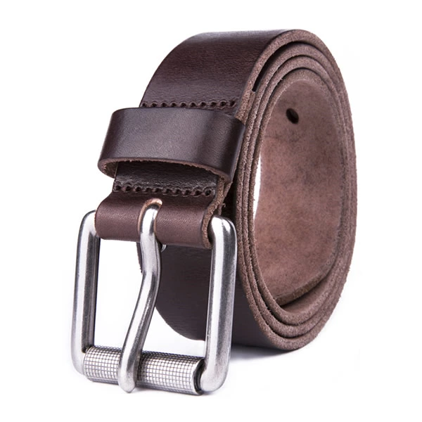 Wide Retro Casual Western Black Full Grian Leather Mens Belt