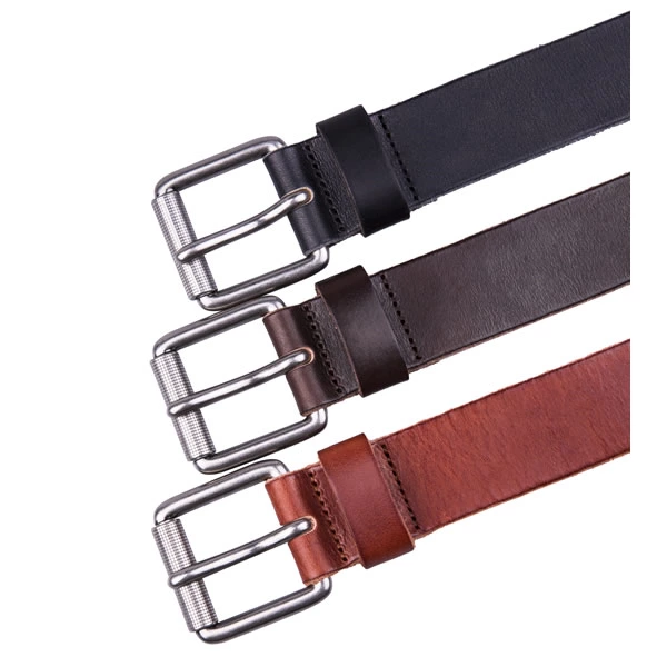 Wide Retro Casual Western Black Full Grian Leather Mens Belt