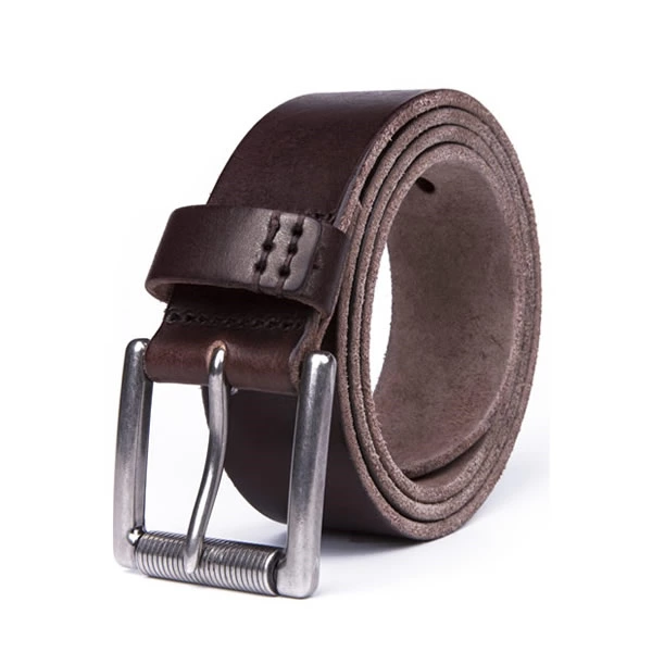 Wide Retro Casual Western Brown Full Grian Leather Mens Belt