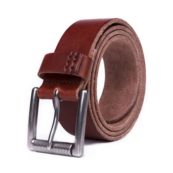 Wide Retro Casual Western Brown Full Grian Leather Mens Belt