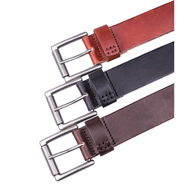 Wide Retro Casual Western Brown Full Grian Leather Mens Belt