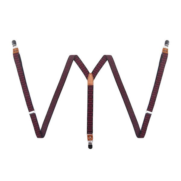 Unisex Clip-On Adjustable Elastic Suspenders Leather Braces Belts