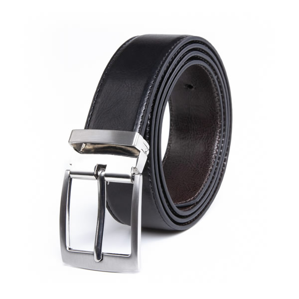 Dress Black Reversible PU Leather Belt Men