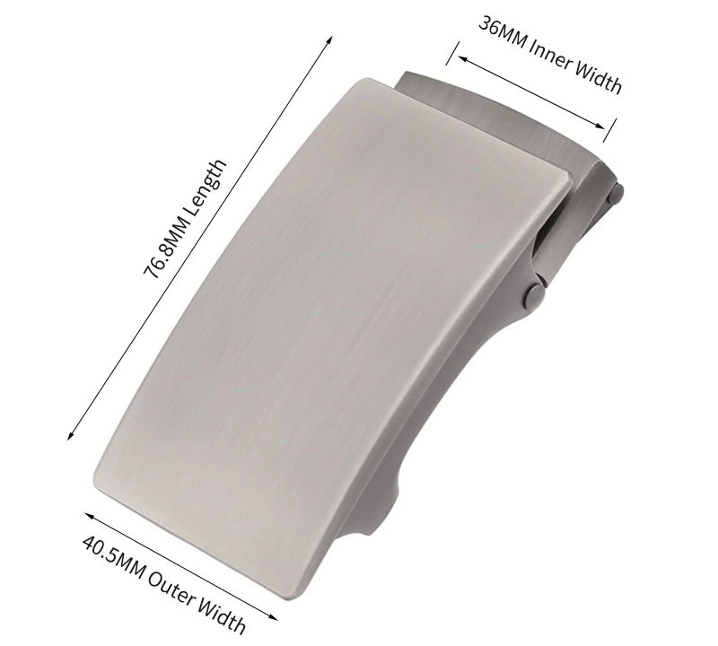 Brushed Matt Gunmetal Ratchet Slide Belt Buckle Adjustable