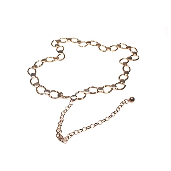 Ladies Waist Belt Silver Single Chain Circle Dresses Decoration for Dress