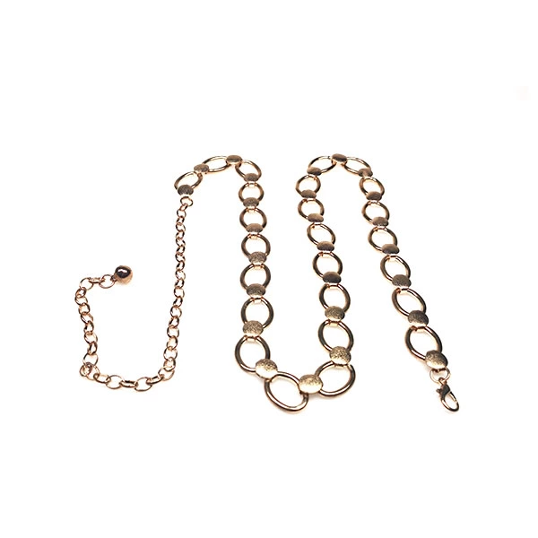 Ladies Waist Belt Silver Single Chain Circle Dresses Decoration for Dress