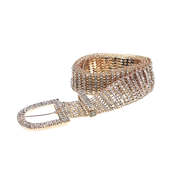Sparkly Rhinestone  Gold Chain Belts for Women
