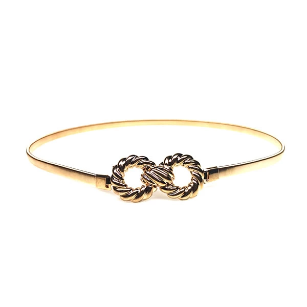 Women Circle Link Gold Chain Stretch Body Belt for Skirt