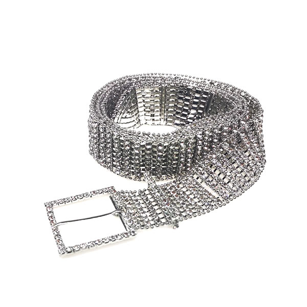 Womens Bling Diamond Shiny Silver Chain Belts - Alfa Industry Co., Ltd