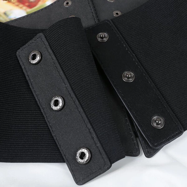 Elastic Waist Belt for Ladies Lace-Up Wide Band Tied Belt for Shirt Skirt