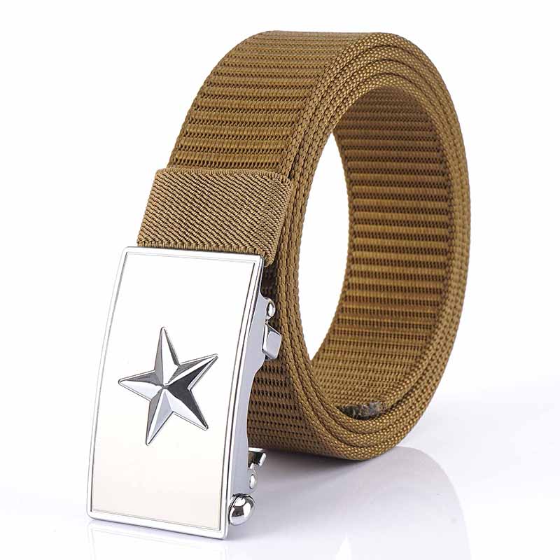 Tactical Nylon Outdoor Heavy Duty Riggers Belts with Star Design Automatic Buckle