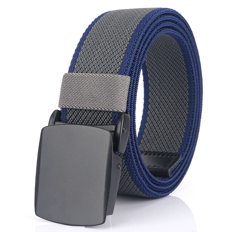 Outdoor Stretch Webbing Tactical Army Hiking Belts for Men with Plastic Buckle