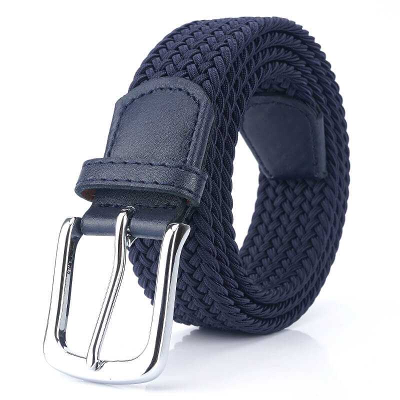 Mens Casual Knitted Pin Buckle Belt Woven Elastic Braided Stretch Belts