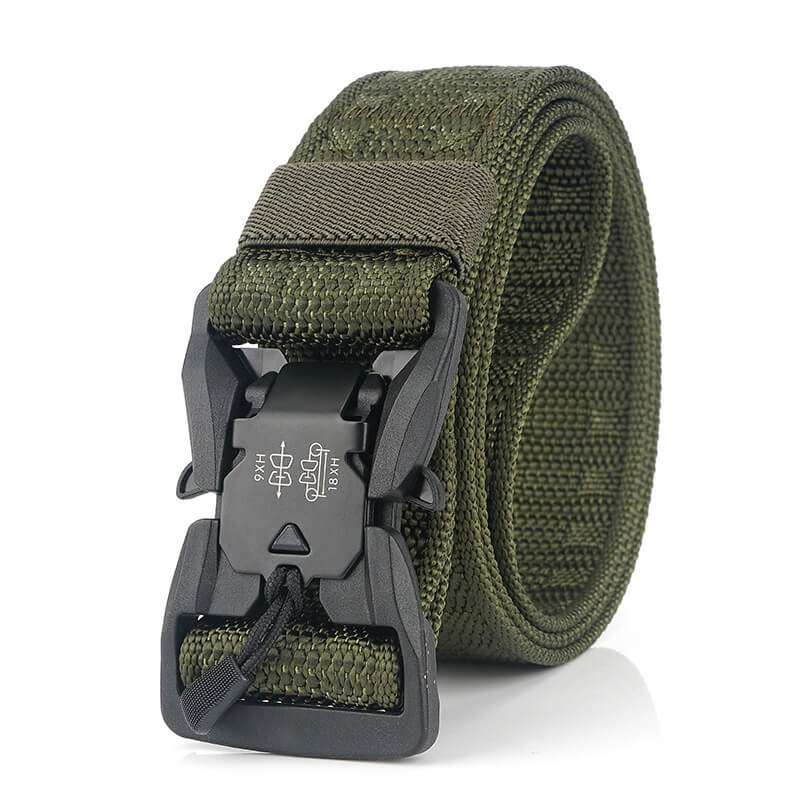 Adjustable Army Outdoor Belt Heavy Duty Magnetic Tactical Buckle Nylon Belt