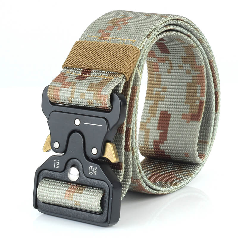 Nylon Men Outdoor Combat Military Camouflage Tactical Belt with Quick Release Buckle