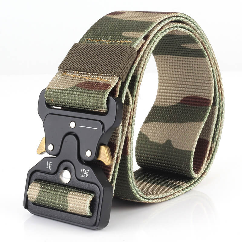 Nylon Men Outdoor Combat Military Camouflage Tactical Belt with Quick Release Buckle
