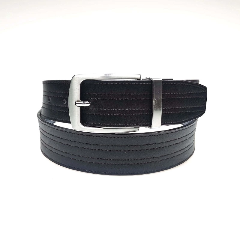 Adjustable Automatic Buckle Belt Mens Genuine Leather Belts