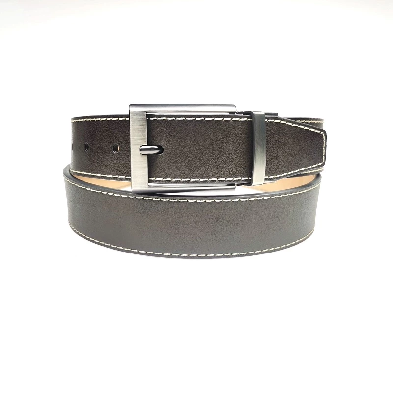Reversible Buckle Double Sided Waist Belt PU Leather Belt for Men