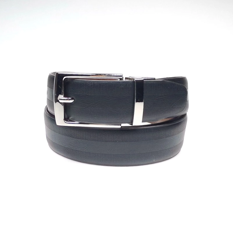 Casual PU Leather Belt for Man with Automatic Reversible Buckle