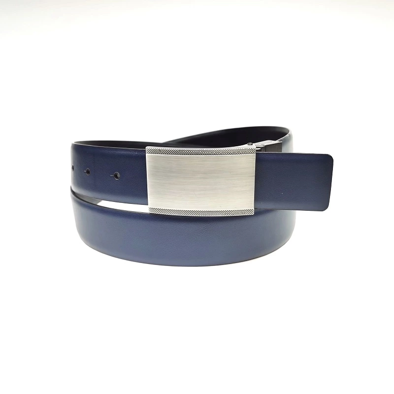 Double Side Mens PU Leather Belt with Plain Clip Reversible Buckle