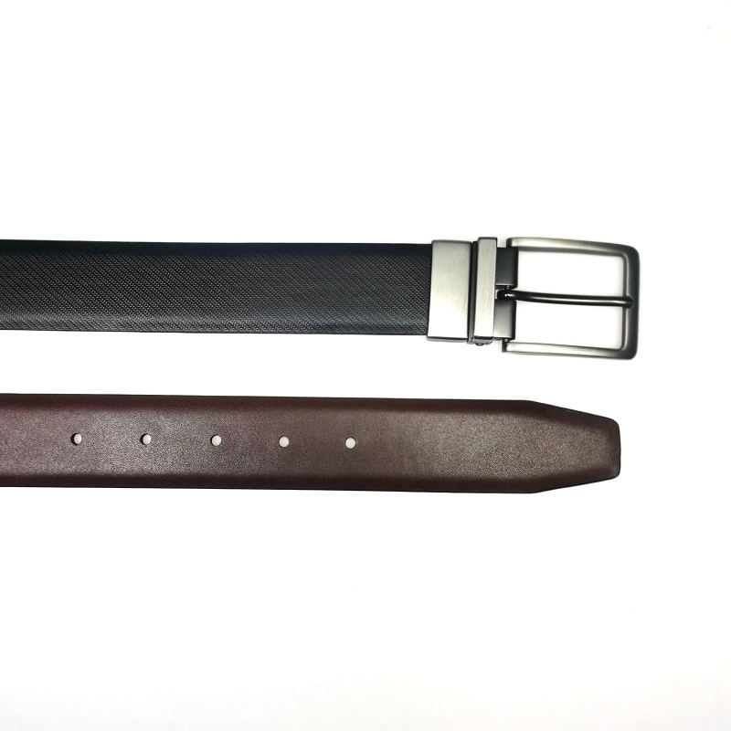 PU Leather Double Side Automatic Buckle Reversible Belts for Men