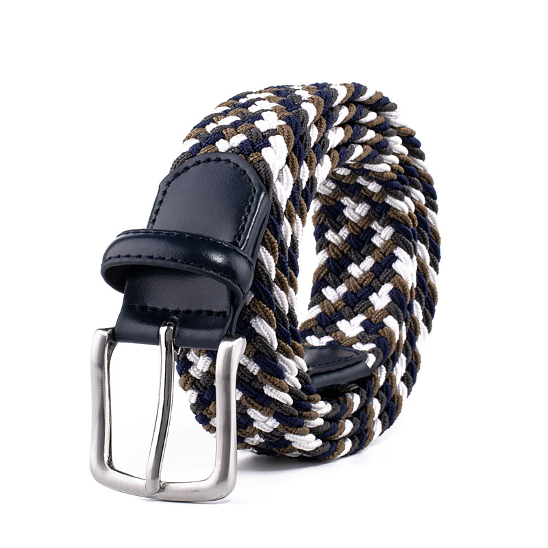 Adjustable Multicolor Woven Elastic Stretch Designer Belt