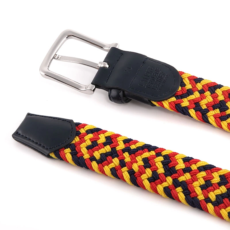 Unisex Multicolor Fabric Elastic Stretch Mens Designer Belt